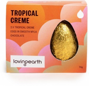 Loving Earth Organic Tropical Creme (2x Tropical Creme Eggs in Smooth Mylk Choc) 74g