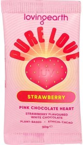Loving Earth Strawberry White Chocolate Heart 16x30g