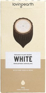 Loving Earth White Wholefood Chocolate with Pure Vanilla Bean 11x80g