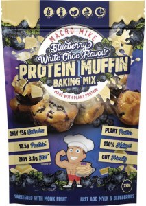 Macro Mike Muffin Baking Mix Almond Protein Blueberry White Choc 250g