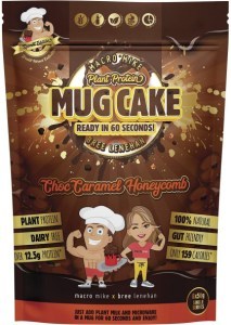 Macro Mike Mug Cake Mix Plant Protein Choc Caramel Honeycomb 6x50g
