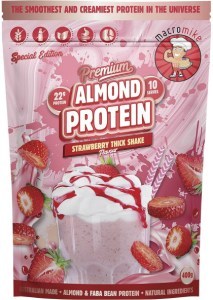 Macro Mike Premium Almond Protein Strawberry Thick Shake 400g
