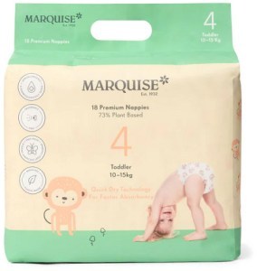 Marquise Toddler Eco Nappies Size 4 (10-15kg) 18Pack