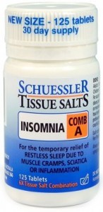 Schuessler Tissue Salts Comb A - Insomnia 125 Tab