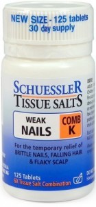 Schuessler Tissue Salts Comb K - Weak Nails 125 Tabs