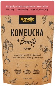 MAVELLA SUPERFOODS Kombucha + Beauty Powder with Australian Native Rosella & Davidson Plum & Strawbe