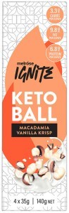 MELROSE Ignite Keto Ball Macadamia Vanilla Krisp 35g x 4 Pack