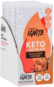 MELROSE Ignite Keto Salted Caramel Milk Chocolate 100g x 12 Display