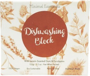 MINIMAL ESSENTIALS Dishwashing Block with Lemon Scented Gum & Eucalyptus 150g