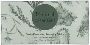 MINIMAL ESSENTIALS Stain-Removing Laundry Sticks with Lemon Myrtle x 2 Pack (50g net)