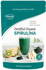 MORLIFE Certified Organic Spirulina Powder 250g