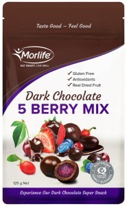 MORLIFE Dark Chocolate 5 Berry Mix 125g