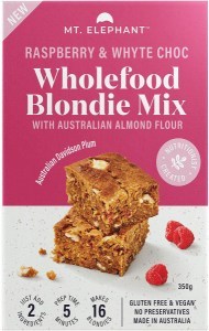 Mt. Elephant Wholefood Blondie Mix Raspberry & Whyte Choc 5x350g