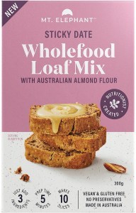Mt. Elephant Wholefood Loaf Mix Sticky Date 5x300g