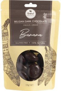 Naked Chocolate Co Freeze Dried Banana Dark Chocolate 100g