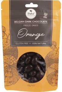 Naked Chocolate Co Freeze Dried Orange Dark Chocolate 100g