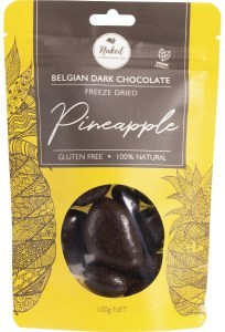 Naked Chocolate Co Freeze Dried Pineapple Dark Chocolate 100g
