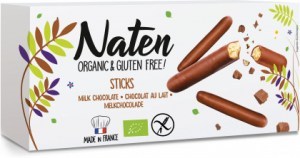 Naten Organic Milk Chocolate Sticks  130g