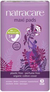 NATRACARE Maxi Pads Regular with Organic Cotton Cover 14 Pack