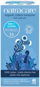 NATRACARE Organic Cotton Tampons Super with Applicator 16 Pack