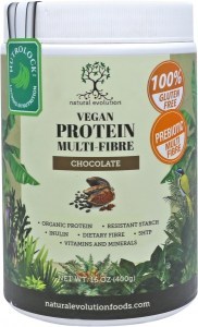 Natural Evolution Vegan Protein Multifibre Chocolate  400g DEC24