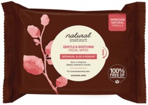 NATURAL INSTINCT Gentle & Soothing Facial Wipes x 25 Pack
