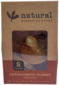 NATURAL RUBBER SOOTHER Orthodontic Dummy Small (0-6 Months) Twin Pack