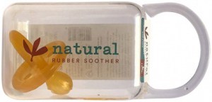 NATURAL RUBBER SOOTHER Round Dummy Large (6+ Months) Single in Reusable Storer