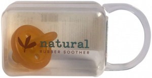 NATURAL RUBBER SOOTHER Round Dummy Medium (3-6 Months) Single in Reusable Storer