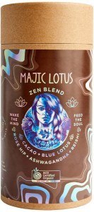 NATURALLY DRIVEN Organic Latte Majic Lotus Zen Blend (Cacao, Blue Lotus, Rosehip, Ashwaganda + Reish