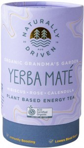 NATURALLY DRIVEN Organic Yerba Mate Tea Grandma's Garden (Hibiscus, Rose & Calendula) 60g