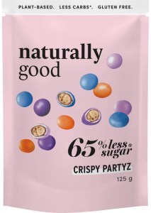 Naturally Good Crispy Partyz 65% less sugar 6x125g
