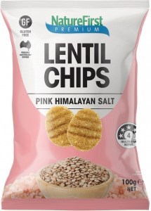 Nature First Lentil with Pink Himalayan Salt Chips 100g