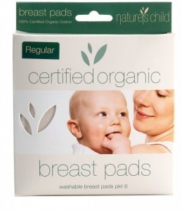 Natures Child Organic Cotton Reusable Breast Pads Pkt 6 Regular