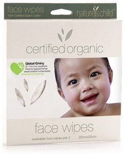 Natures Child Organic Face Wipes Pkt 2