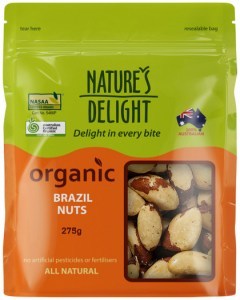 NATURE'S DELIGHT Organic Brazil Nuts 275g