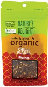 NATURE'S DELIGHT Organic Chilli Flakes 50g