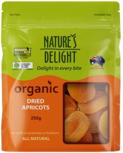 NATURE'S DELIGHT Organic Dried Apricots 250g