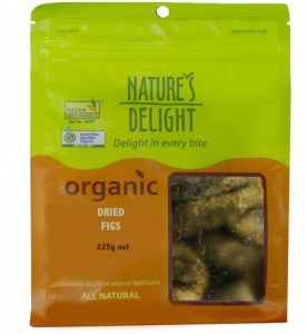 NATURE'S DELIGHT Organic Dried Figs 225g