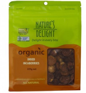 NATURE'S DELIGHT Organic Dried Incaberries 225g