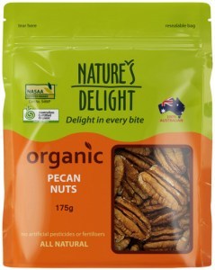 NATURE'S DELIGHT Organic Pecan Nuts 175g