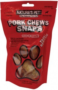 NATURE'S PET Pork Chews Snaps (Pigs Ears) x 2 Pack