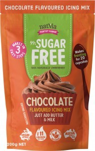 NatVia 99% Sugar Free Chocolate Flavoured Icing Mix 200g