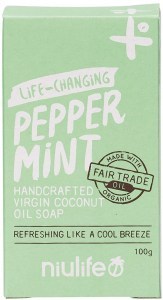 Niulife Coconut Oil Soap Peppermint 100g