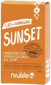 Niulife Coconut Oil Soap Sunset 100g