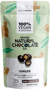 NOOSA NATURAL CHOCOLATE CO. Dark Chocolate Ginger 100g