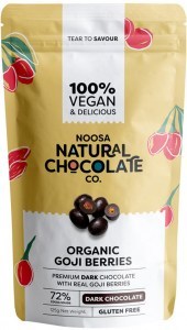 NOOSA NATURAL CHOCOLATE CO. Dark Chocolate Organic Goji Berries 125g