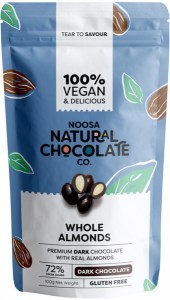 NOOSA NATURAL CHOCOLATE CO. Dark Chocolate Whole Almonds 100g