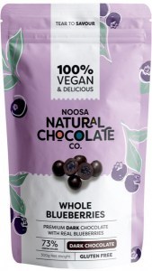 NOOSA NATURAL CHOCOLATE CO. Dark Chocolate Whole Blueberries 300g