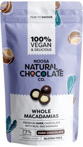 NOOSA NATURAL CHOCOLATE CO. Dark Chocolate Whole Macadamias 100g